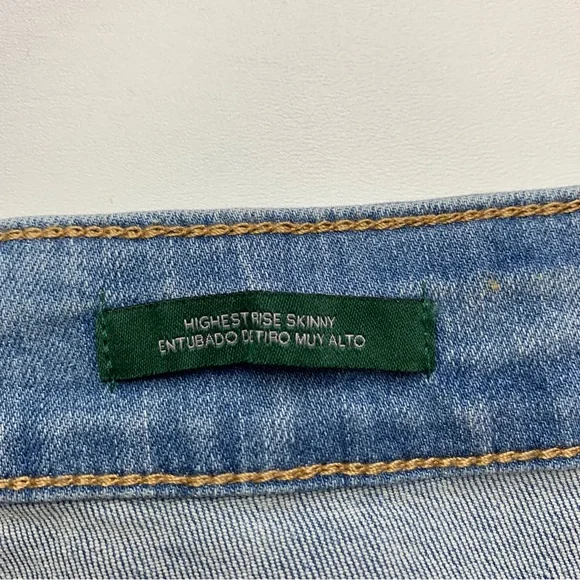 Wild Fable Womens Distressed Highest Rise Skinny Jean Light Wash Size 16 - Picture 6 of 12